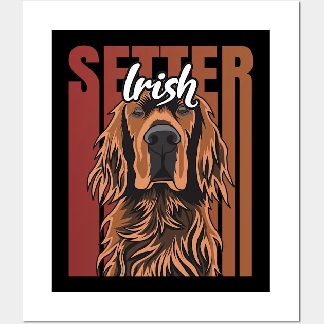 Irish Setter Retro Vibes Wall Art by Dogiviate